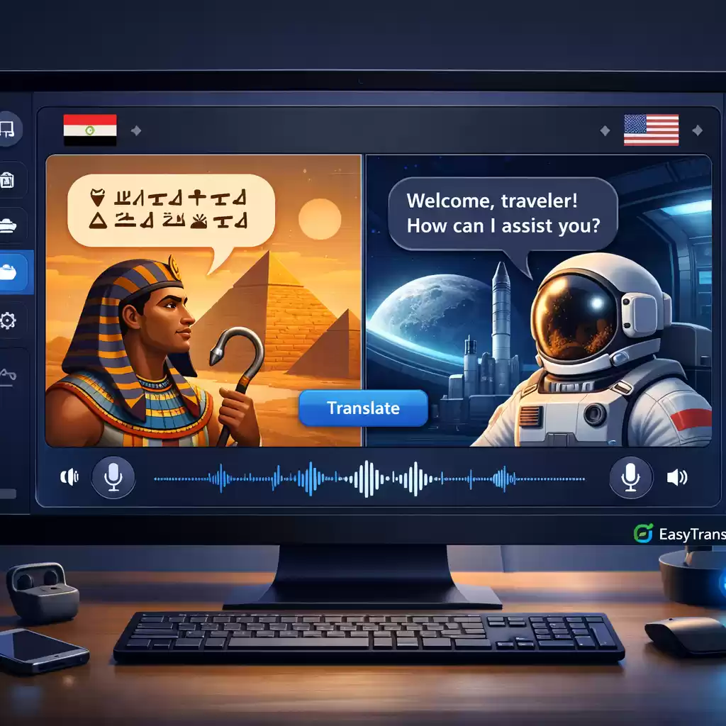 只需几秒,跨越时空的对话就这么简单!,一段跨越时空的对话-易翻译官网