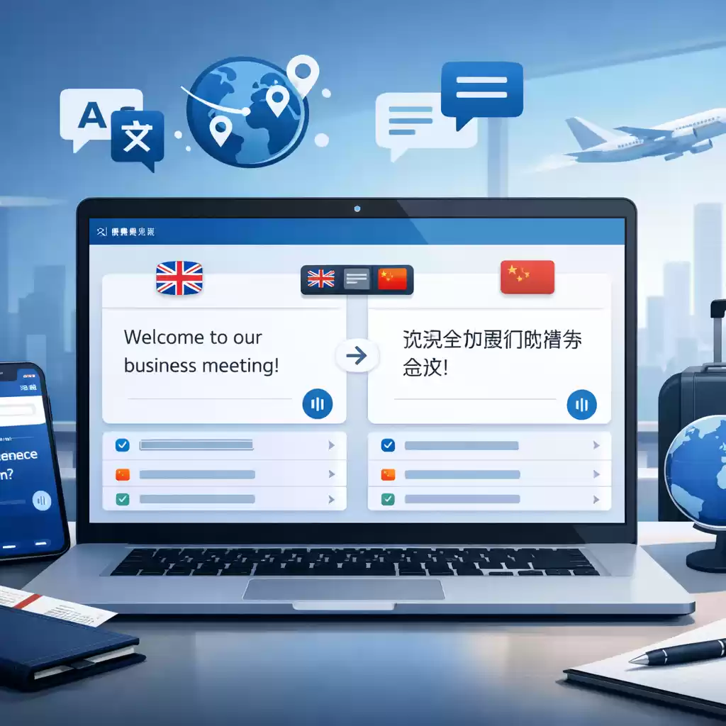 让每次出差都轻松应对多语环境，AI翻译为你服务！，出差英语怎么翻译-易翻译官网